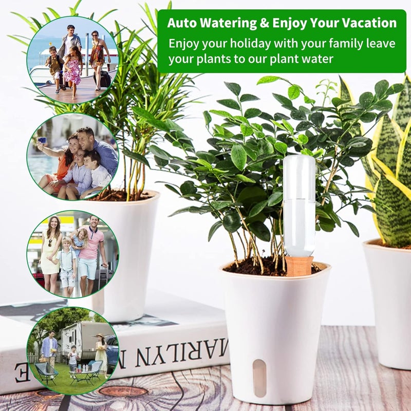 Baxrou Plant Self Watering Stakes 12 Pack Terracotta Watering Spikes for Indoor and Outdoor Plants,Wine Bottle Plant Watering Devices, Automatic Plant Waterers for Vacation - Image 3